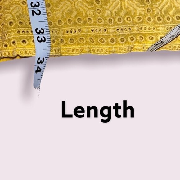 Johnny Was Darla Embroidered Sleeveless Long Button Front Tunic Yellow Small - Picture 12 of 12